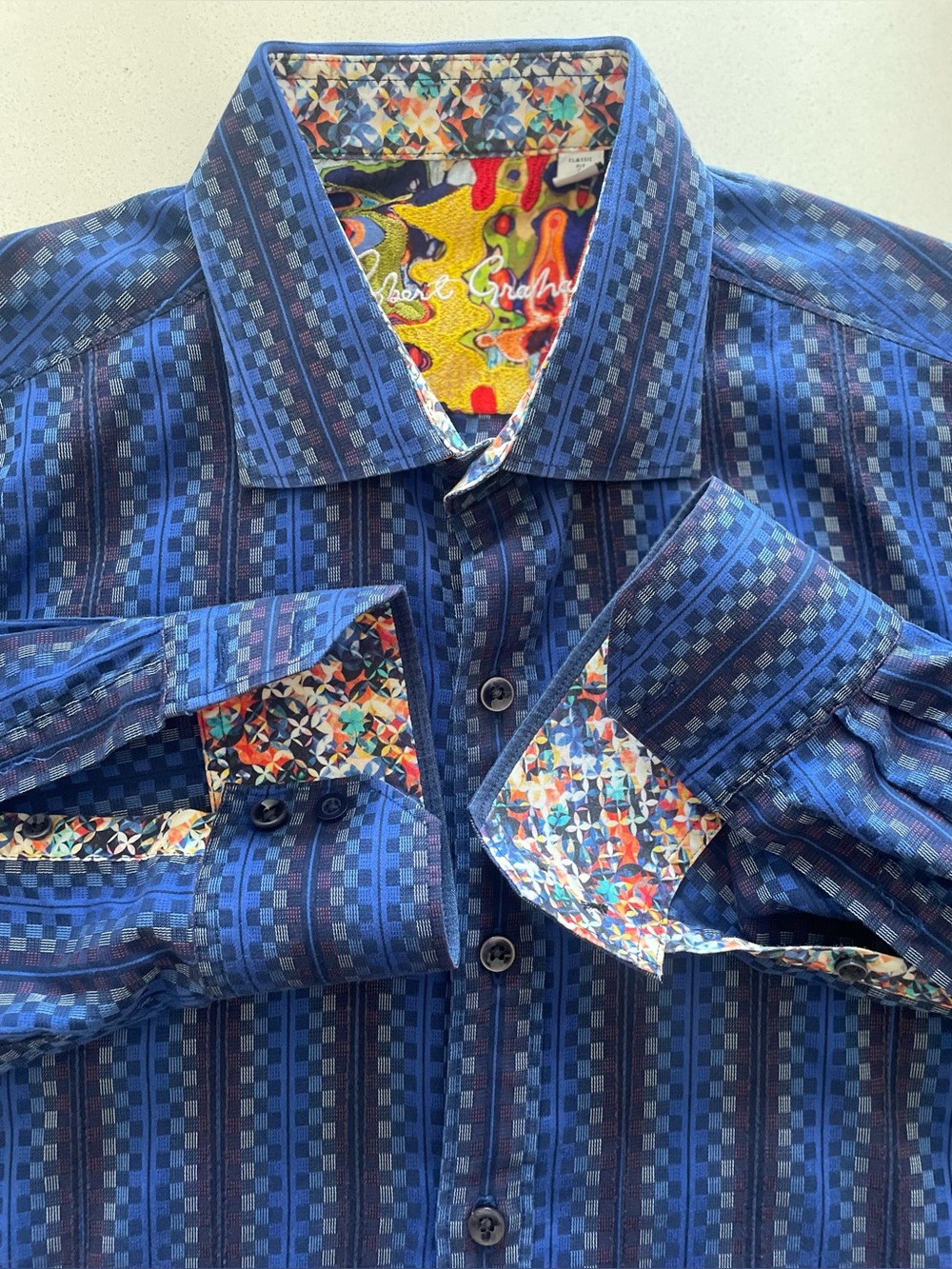 Robert Graham - all cotton dress shirt Size Large